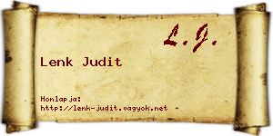 Lenk Judit névjegykártya